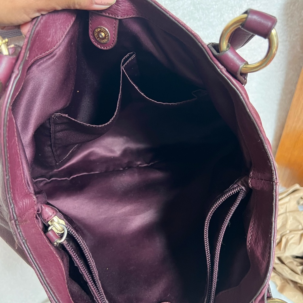 Coach Dark Red Leather Shoulder Bag - Picture 10 of 12